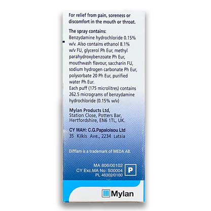 Difflam 0.15% Oral Spray