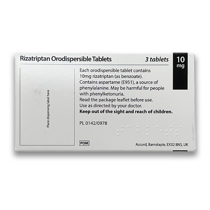 Rizatriptan 10mg Tablets
